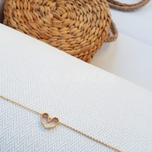 Design hartje gold plated ketting
