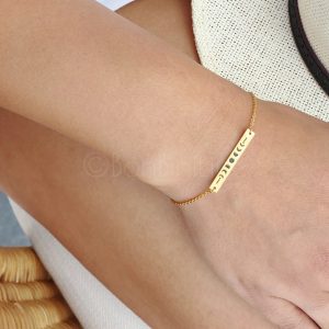 Maan bar gold plated armband