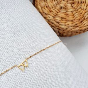 Fixed driehoekjes gold plated ketting