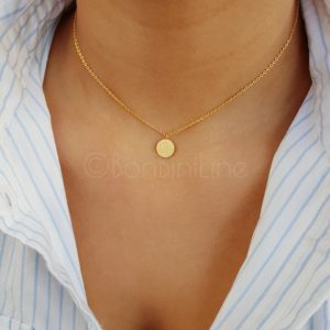 Gold plated muntje ketting + armband (€5,- combivoordeel)