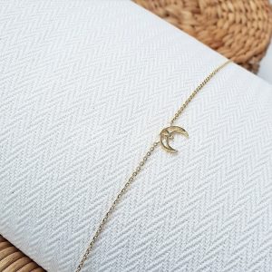 Kleine maan gold plated ketting