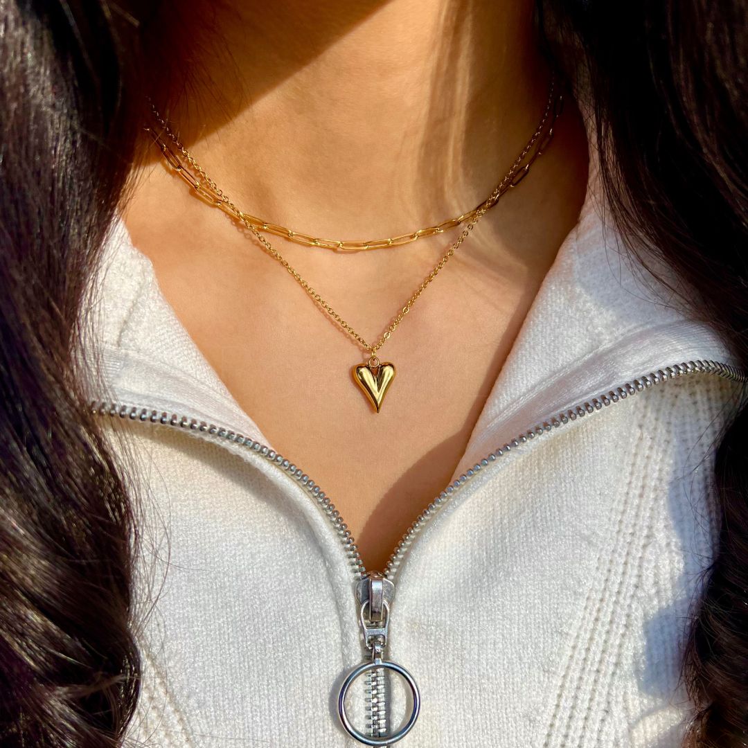 Hartje choker ketting