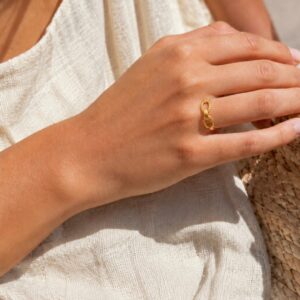 Reliëf oval ring
